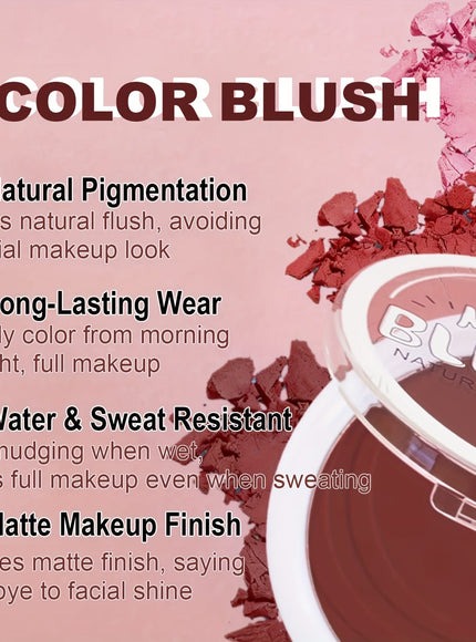 KissICON Buildable 4shade Matte Blush Waterproof Longlasting