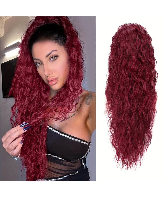 KissICON Burgundy / 26inch KissIcon KooKaStyle Ponytail Extension 26 Inch - Drawstring