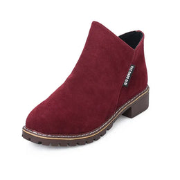 KissICON Burgundy / 35 Women Boots 2024 Autumn Winter Boots Female Shoes