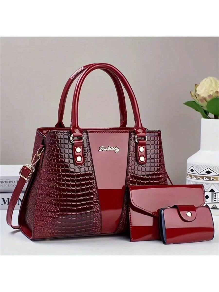 KissICON Burgundy Mid Popular Foreign Trade Shoulder Crossbody