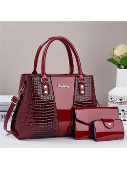 KissICON Burgundy Mid Popular Foreign Trade Shoulder Crossbody