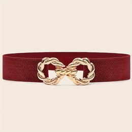 jkthpu-45 Burgundy / S Chic Slimming Elastic Waist Belt Versatile for Any Style