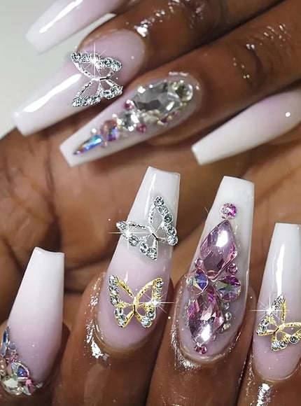 KissICON 💋 Butterfly Nail Charms 3D Gems - Shimmering