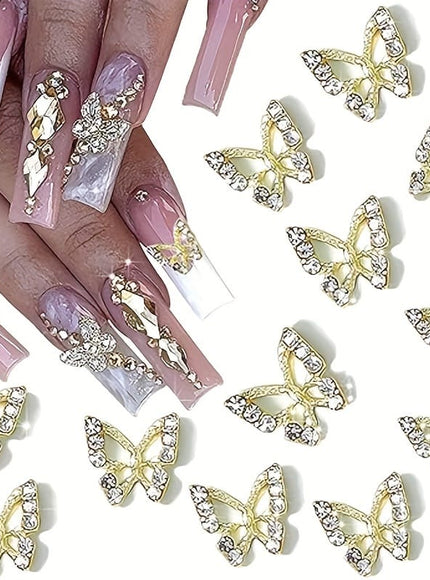 KissICON 💋 Butterfly Nail Charms 3D Gems - Shimmering