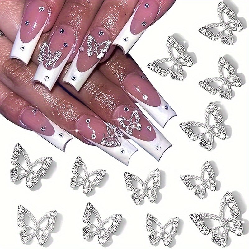 KissICON 💋 Butterfly Nail Charms 3D Gems - Shimmering