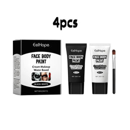 KissICON buy 2 free 2 Halloween Makeup Face Body Paint White Black Special Effects Christmas Cosplay Party Supplies Full Coverage Oil Free Easy Wash