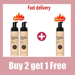 KissICON Buy 2 get 1 free Tanning Body Mousse Self Tanner Bronze Glow Moisturizing