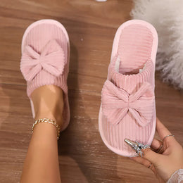 KissICON C / 36-37 Fashion Women Bow Slippers Fall/Winter Indoor Bedroom Floor