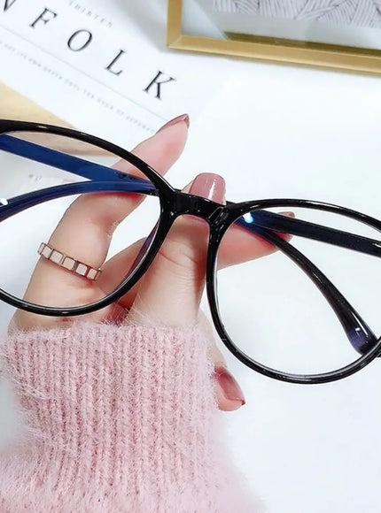 KissICON C-Black Large Square Frame Anti-Blue Light Glasses Fashion Retro Men Women Computer Goggles Reading Eyeglasses Optical Spectacle Eyewear