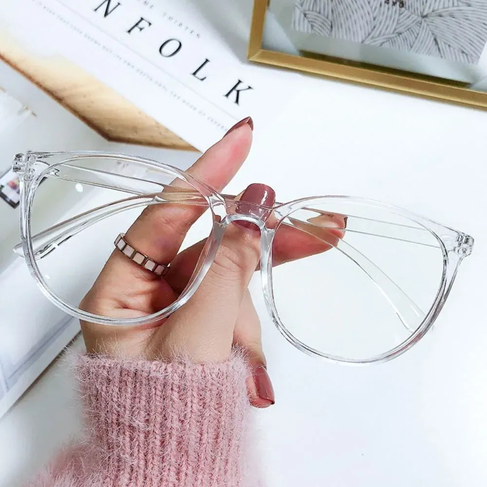 KissICON C-Clear Large Square Frame Anti-Blue Light Glasses Fashion Retro Men Women Computer Goggles Reading Eyeglasses Optical Spectacle Eyewear