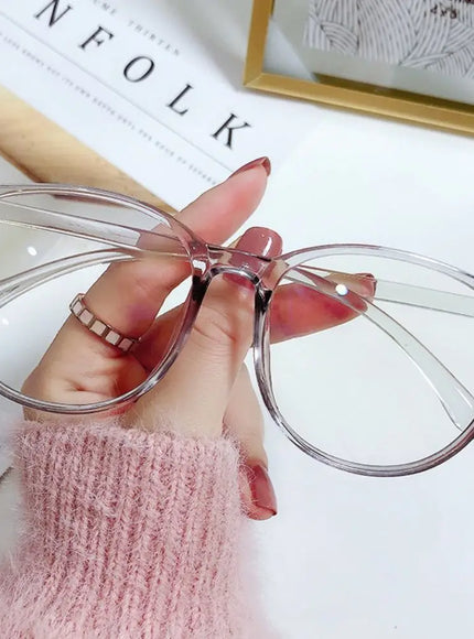KissICON C-Grey Large Square Frame Anti-Blue Light Glasses Fashion Retro Men Women Computer Goggles Reading Eyeglasses Optical Spectacle Eyewear