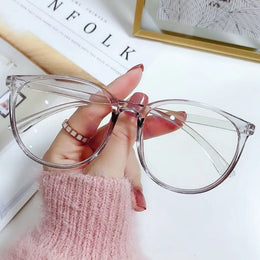 KissICON C-Grey Large Square Frame Anti-Blue Light Glasses Fashion Retro Men Women Computer Goggles Reading Eyeglasses Optical Spectacle Eyewear