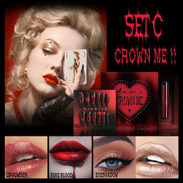 KissICON C Halloween Makeup Set Glitter Lip Glaze Fake Blood Wearing Armor 4pcs/set Festive Set Trick or Treat Cosmetics Makeup For Women
