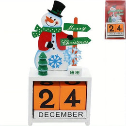 KissICON C / L 1pc Christmas Countdown Calendar Ornament, a Decorative Piece for Desks And Bookshelves, with Adjustable Month And Date