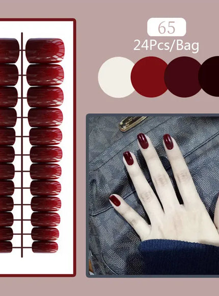 KissICON C065 KissIcon Matte Nude Fake Nails - Full Cover