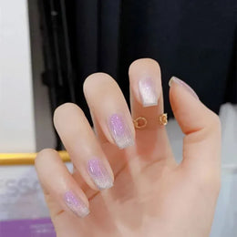KissICON C157 White French Press On Nails 3D Bowknot Full