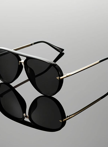 jkthpu-45 C2 Black Chic Jelly Frame Large Glasses Trendy SemiMetal Style