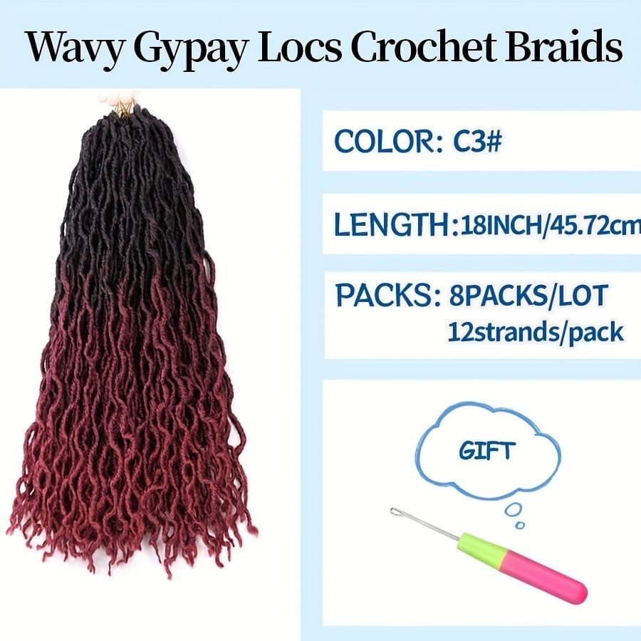 KissICON C3# / 18inch KissIcon 18 Inch Brown Goddess Faux Locs -