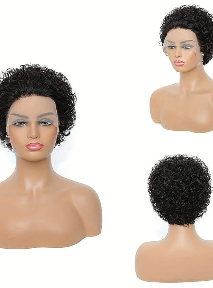 Kissicon Short Pixie Cut Curly Lace