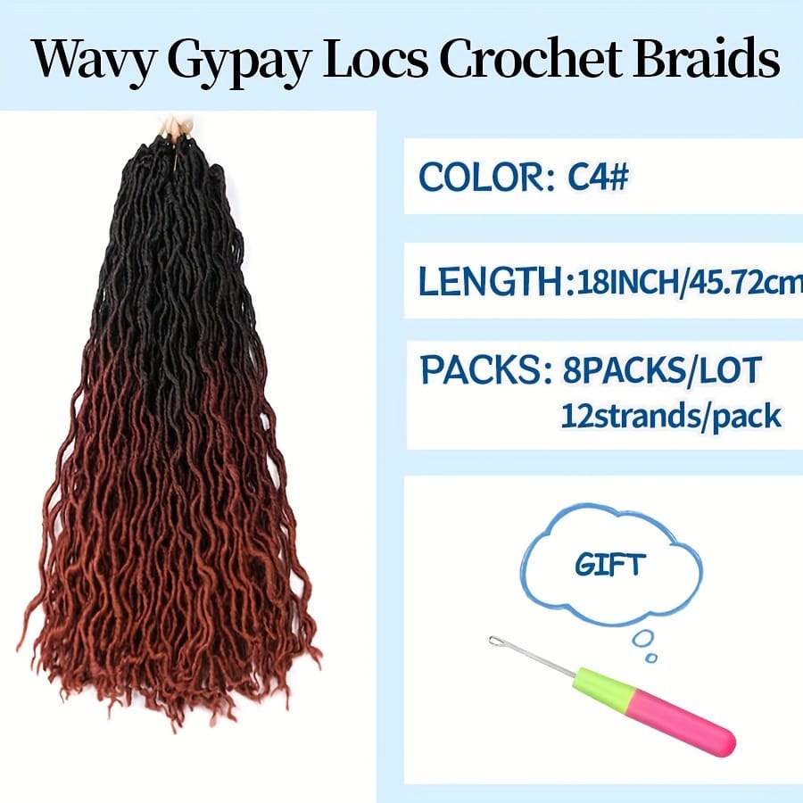 KissICON C4# / 18inch KissIcon 18 Inch Brown Goddess Faux Locs -