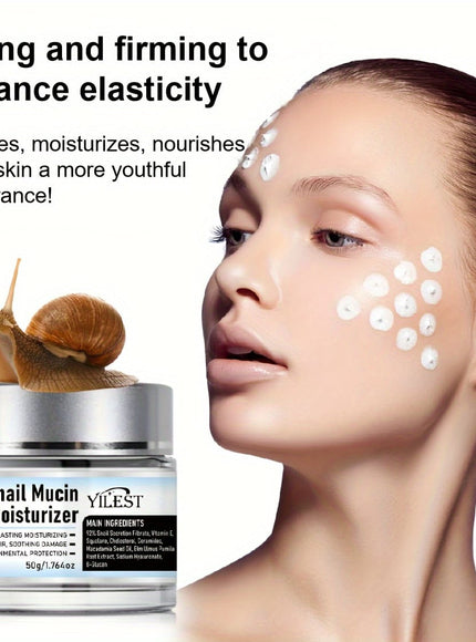 KissICON 50g Snail Mucin Face Cream With Plant Squalane -