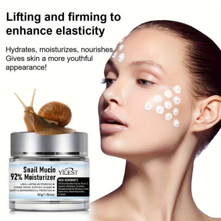 Snail Mucin Face Cream With Plant Squalane -