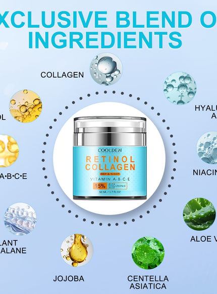 KissICON 50ml Retinol Collagen Cream With Hyaluronic Acid - Deep