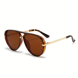 jkthpu-45 C5 Tortoise Shell Color Chic Jelly Frame Large Glasses Trendy SemiMetal Style