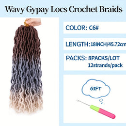 KissICON C6# / 18inch KissIcon 18 Inch Brown Goddess Faux Locs -