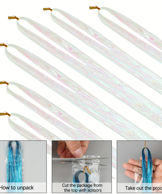 48 Inch Silvery Hair Tinsel Kit