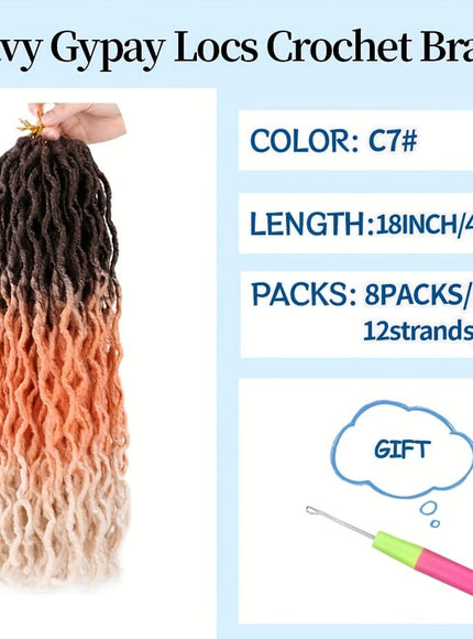 KissICON C7# / 18inch KissIcon 18 Inch Brown Goddess Faux Locs -