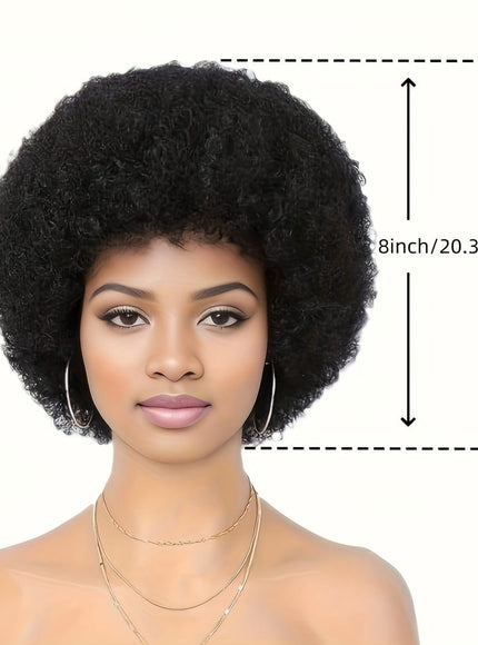 Afro Kinky Curly Wig Elastic Cap