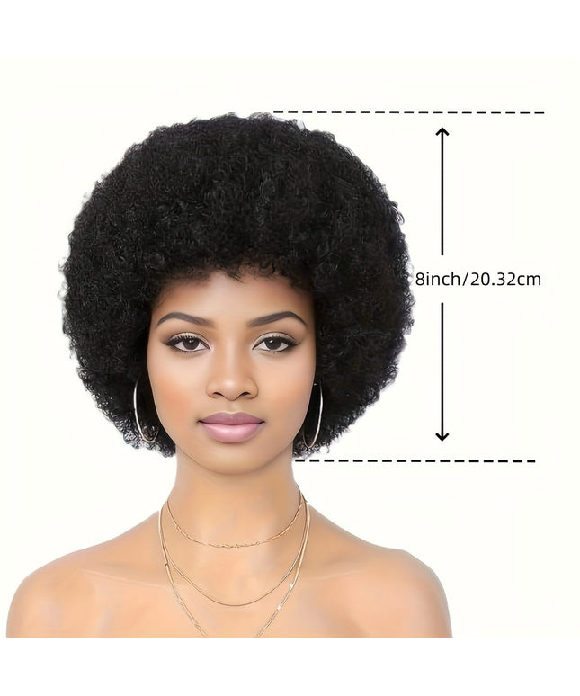 Afro Kinky Curly Wig Elastic Cap