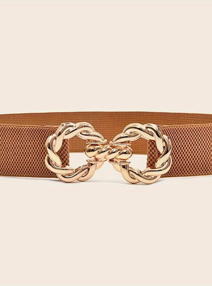jkthpu-45 Camel / 2XL Chic Slimming Elastic Waist Belt Versatile for Any Style