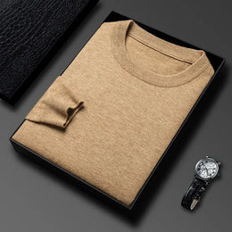 KissICON camel / XXXL / China Mainland 2025 Diamond Knit Round Neck Mens Casual Fashion Sweater