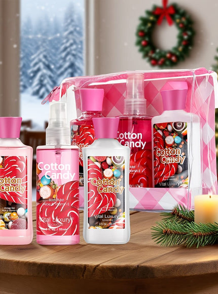 KissICON Candy / 3pcs Candy Spa Gift Set Cotton Candy Scent Bath