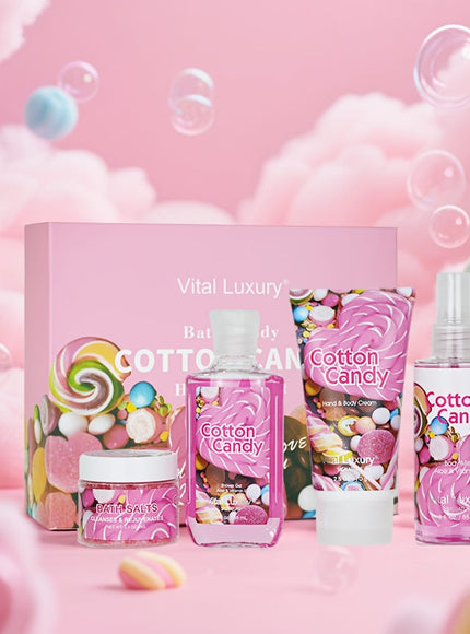 KissICON Candy / 5pcs Candy Spa Gift Set Cotton Candy Scent Bath