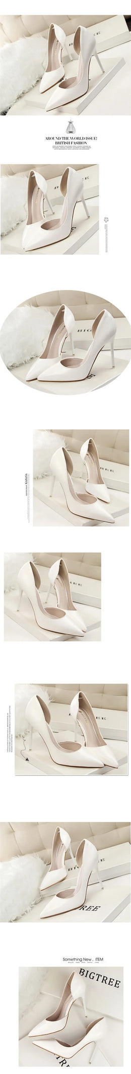 KissICON Candy Color Patent Leather Shallow Mouth Pointed Toe