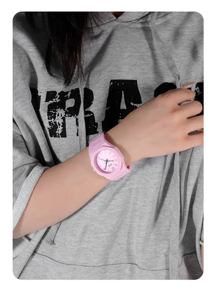 KissICON Candy Color Unisex Watch Waterproof Quartz Morandi Fashion