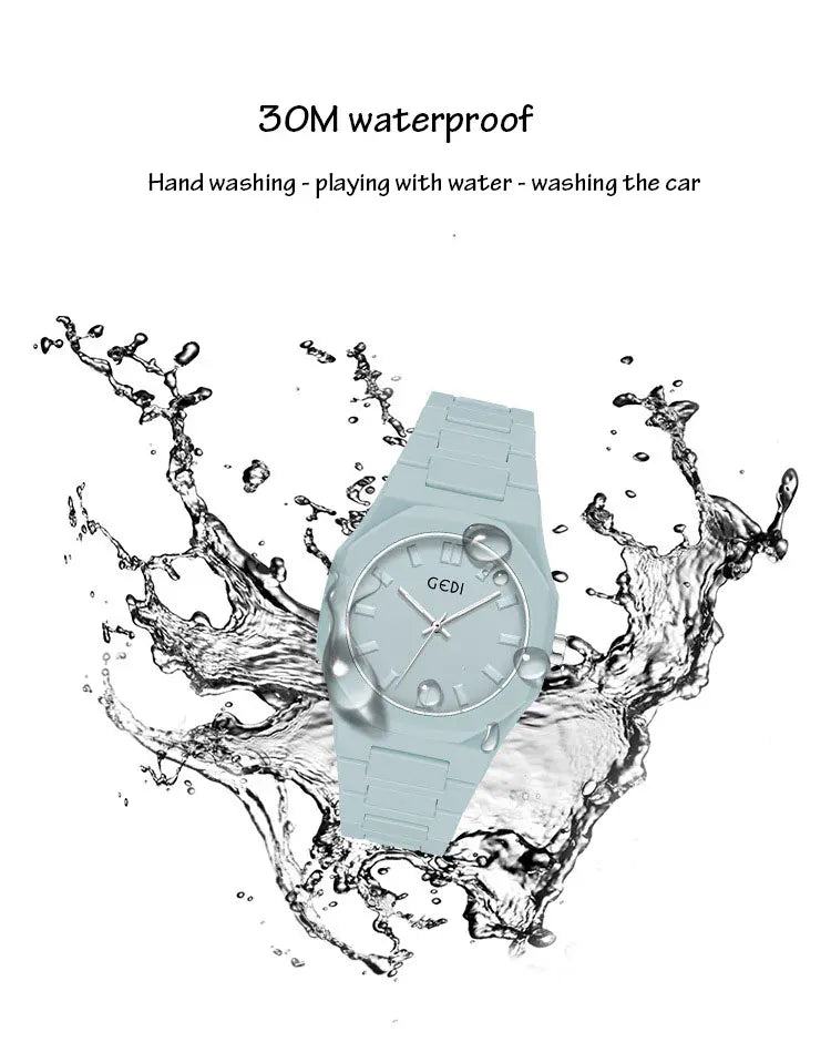 KissICON Candy Color Unisex Watch Waterproof Quartz Morandi Fashion