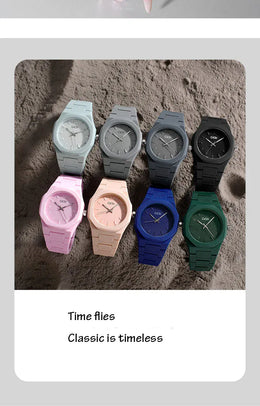 KissICON Candy Color Unisex Watch Waterproof Quartz Morandi Fashion