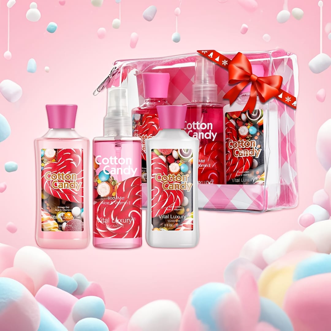 KissICON Candy Spa Gift Set Cotton Candy Scent Bath