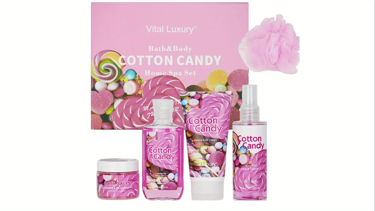 KissICON Candy Spa Gift Set Cotton Candy Scent Bath