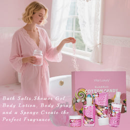 KissICON Candy Spa Gift Set Cotton Candy Scent Bath