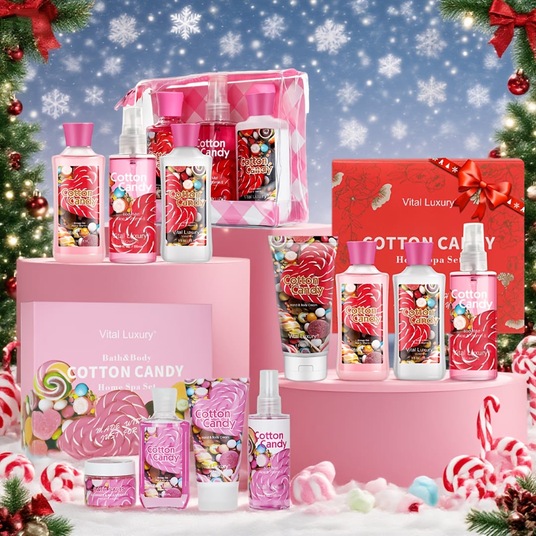 KissICON Candy Spa Gift Set Cotton Candy Scent Bath