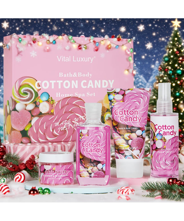 KissICON Candy Spa Gift Set Cotton Candy Scent Bath