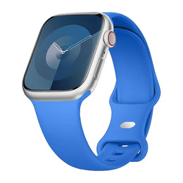KissICON Capri Blue / China Mainland / 40 41 42(S11-10) S-M Silicone Strap For Apple Watch Bands 40mm 44mm 46mm 45mm 41mm 49mm 42 Correa Bracelet iWatch series ultra3 2 7 8 9 se 10 11 band