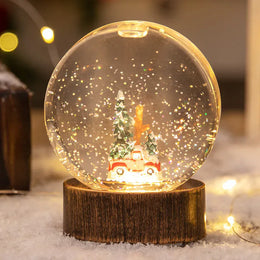 KissICON Car tree Christmas Decorations: Illuminated Crystal Balls Night Lights Wind Lights and Creative Christmas Gifts