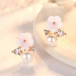 KissICON carefully selected 25 Drop Earrings Women Engagement Party Exquisite Ear Accessories Fashion Jewelry Temperament Sweet Pink Pear Cubic Zirconia