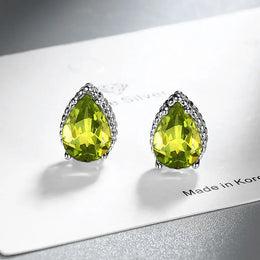 KissICON carefully selected 34 Drop Earrings Women Engagement Party Exquisite Ear Accessories Fashion Jewelry Temperament Sweet Pink Pear Cubic Zirconia